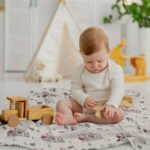 Gllquen Baby Muslin Swaddle Blankets 6-Pack Cotton Wrap for Newborn Infant Girls Boys, 27 X 27", Forest