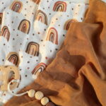 Gllquen Baby Muslin Swaddle Blankets 6-Pack, Swaddle Wrap Neutral Receiving Breathable Cotton Blankets for Newborn Infant Girls and Boys, 27 X 27", Rainbow