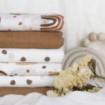 Gllquen Baby Muslin Swaddle Blankets 6-Pack, Swaddle Wrap Neutral Receiving Breathable Cotton Blankets for Newborn Infant Girls and Boys, 27 X 27", Rainbow