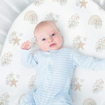 Gllquen Baby Premium Bassinet Sheets Set 4 Pack For Newborn Baby Boys Girls, Cloud & Bears