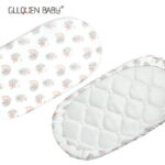 Gllquen Baby Premium Bassinet Sheets Set 4 Pack For Newborn Baby Boys Girls, Cloud & Bears