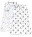 Gllquen Baby Sleep Sack Organic Cotton Wearable Blanket for infants Boys Girls, Toddler Sleep Bag with 2-Way Zipper, Grey Planet and Star, Large (12-18 Month)