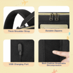 GPED Diaper Bag Backpack, Multifunctional Baby Changing Bag with Insulated Milk Bottle Pocket & Stroller Strap, Large Capacity Travel Backpack with USB Charging Port, Baby Bags...