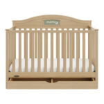Graco Story 5-in-1 Convertible Baby Crib with Drawer and Reversible Headboard, Driftwood