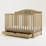 Graco Story 5-in-1 Convertible Baby Crib with Drawer and Reversible Headboard, Driftwood