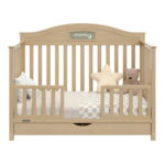 Graco Story 5-in-1 Convertible Baby Crib with Drawer and Reversible Headboard, Driftwood