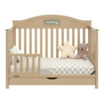 Graco Story 5-in-1 Convertible Baby Crib with Drawer and Reversible Headboard, Driftwood