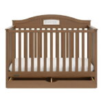 Graco Story 5-in-1 Convertible Baby Crib with Drawer and Reversible Headboard, Hazelnut