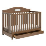 Graco Story 5-in-1 Convertible Baby Crib with Drawer and Reversible Headboard, Hazelnut