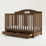 Graco Story 5-in-1 Convertible Baby Crib with Drawer and Reversible Headboard, Hazelnut