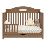 Graco Story 5-in-1 Convertible Baby Crib with Drawer and Reversible Headboard, Hazelnut