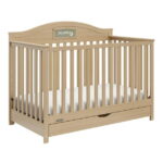 Graco Story Customizable 5-in-1 Convertible Crib with Drawer and Premium Crib & Toddler Mattress Bundle, Pebble Gray