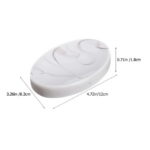 Guichaokj Bar Soap Holder for Shower Marble Dish Tray Home Accents Decor Dishes Bathroom Container White