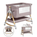 HARPPA 3 in 1 Baby Bassinet Bedside Sleeper for Infant Girls Aged 0-5 Months, Pink