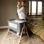 HARPPA 3 in 1 Baby Bassinet Bedside Sleeper, Height Adjustable, Easy Folding, Gray