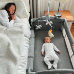 HARPPA 5 in 1 Portable Playard and Bassinet Bedside Sleeper for Newborn to Toddler, Unisex, Gray