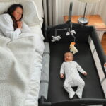 HARPPA 5 in 1 Portable Playard and Bassinet Bedside Sleeper for Newborn to Toddler, Unisex, Black