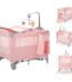 HARPPA 5 in 1 Portable Playard and Bassinet for Girl from Newborn to Toddler, Easy Folding, Pink