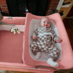 HARPPA 5 in 1 Portable Playard and Bassinet for Girl from Newborn to Toddler, Easy Folding, Pink
