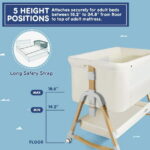HARPPA Baby Bassinet Bedside Sleeper - 3-in-1 Cradle for Newborns, with Storage & Wheels, White