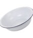 Hemoton Enamel Washing Basin Enamelware Bowls Soap Dish Large White