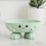 HengDidi Modern Leaf Soap Dish - Self-Draining Bathroom Organizer, Minimalist Design for Bar Soap & Sponges