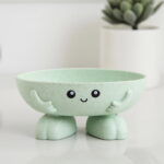 HengDidi Modern Leaf Soap Dish - Self-Draining Bathroom Organizer, Minimalist Design for Bar Soap & Sponges