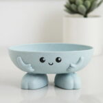 HengDidi Modern Leaf Soap Dish - Self-Draining Bathroom Organizer, Minimalist Design for Bar Soap & Sponges