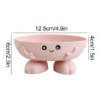 HengDidi Modern Leaf Soap Dish - Self-Draining Bathroom Organizer, Minimalist Design for Bar Soap & Sponges