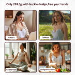Horigen D6 Milk White Electric Hands Free Breast Pump Wearable Lower Noise Breastfeeding Strong Suction 180ml/6oz