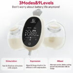 Horigen D6 Milk White Electric Hands Free Breast Pump Wearable Lower Noise Breastfeeding Strong Suction 180ml/6oz