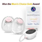Horigen D6 Pink Electric Wearable Handheld Breast Pump Silent Strong Suction 180ml/6oz