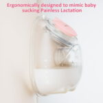 Horigen D6 Pink Electric Wearable Handheld Breast Pump Silent Strong Suction 180ml/6oz