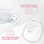 Horigen D6 Pink Electric Wearable Handheld Breast Pump Silent Strong Suction 180ml/6oz