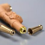 Hotpom Handcrafted Wooden Pipe with Copper Pot Filter, Enhanced Flavor & Cleanliness, Detachable and Washable, Intricate Carved Portable Pixiu Pipe