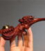Hotpom Handmade Pipe, Natural Wood Pipe with Unique Carvings, Collector's Item Gift for Collectors, High-quality Craftsmanship Lightweight & Portable for Home