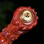 Hotpom Handmade Pipe, Natural Wood Pipe with Unique Carvings, Collector's Item Gift for Collectors, High-quality Craftsmanship Lightweight & Portable for Home