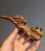 Hotpom Handmade Pipe, Natural Wood Pipe with Unique Carvings, Collector's Item Gift for Collectors, High-quality Craftsmanship Lightweight & Portable for Home