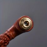 Hotpom Handmade Wood Pipe, with Intricate Carved Pattern Small and Exquisite, Portable Detachable Design and Easy to Clean for Unique Experience for Pipe Lovers