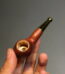 Hotpom Mini Handcrafted Sandalwood Pipe, Short Portable and Personalized, Natural Wood Grain Texture Polished Smooth Finish, Wooden Pipe for Beginner