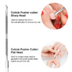 Huauoo 3-Piece Stainless Steel Cuticle Nipper Kit with Full Jaw Nipper, Pusher & Remover, Silver