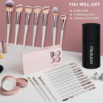 Huauoo Makeup Brush Set 20 Pcs, Foundation Powder Concealers Eye Shadows Blush Makeup Brushes