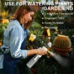 Huauoo Plastic Spray Bottles 2 Pack, Stream Water Bottle for Cleaning Solutions, Plants, Pet, Essential Oils, Hair, Cooking