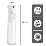 Huauoo Plastic Spray Bottles 2 Pack, Stream Water Bottle for Cleaning Solutions, Plants, Pet, Essential Oils, Hair, Cooking
