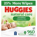 Huggies Natural Care Sensitive Baby Wipes, Unscented, 15 Pack, 960 Total Ct (Select for More)