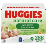 Huggies Natural Care Sensitive Baby Wipes, Unscented, 6 Pack, 288 Total Ct