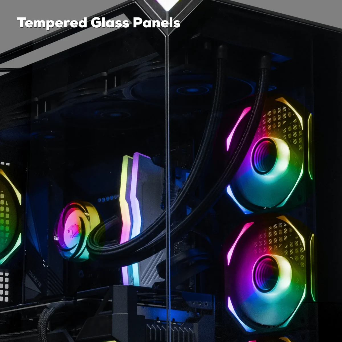 iBUYPOWER Element Pro Gaming PC Desktop - AMD Ryzen 7 7800X3D, NVIDIA GeForce RTX 5070 12GB, 32GB DDR5 RGB RAM, 1TB NVMe SSD - EPBA7N5701
