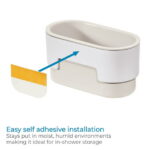 iDesign Adhesive Soap Dish – Orleans Collection - Coconut/White