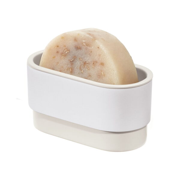 iDesign Adhesive Soap Dish – Orleans Collection - Coconut/White