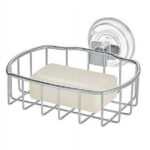 iDesign Reo Stainless Steel Power Lock Soap Dish